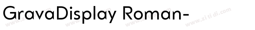 GravaDisplay Roman字体转换